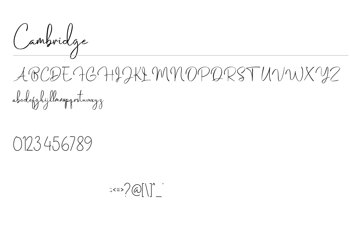 Cambridge Font preview