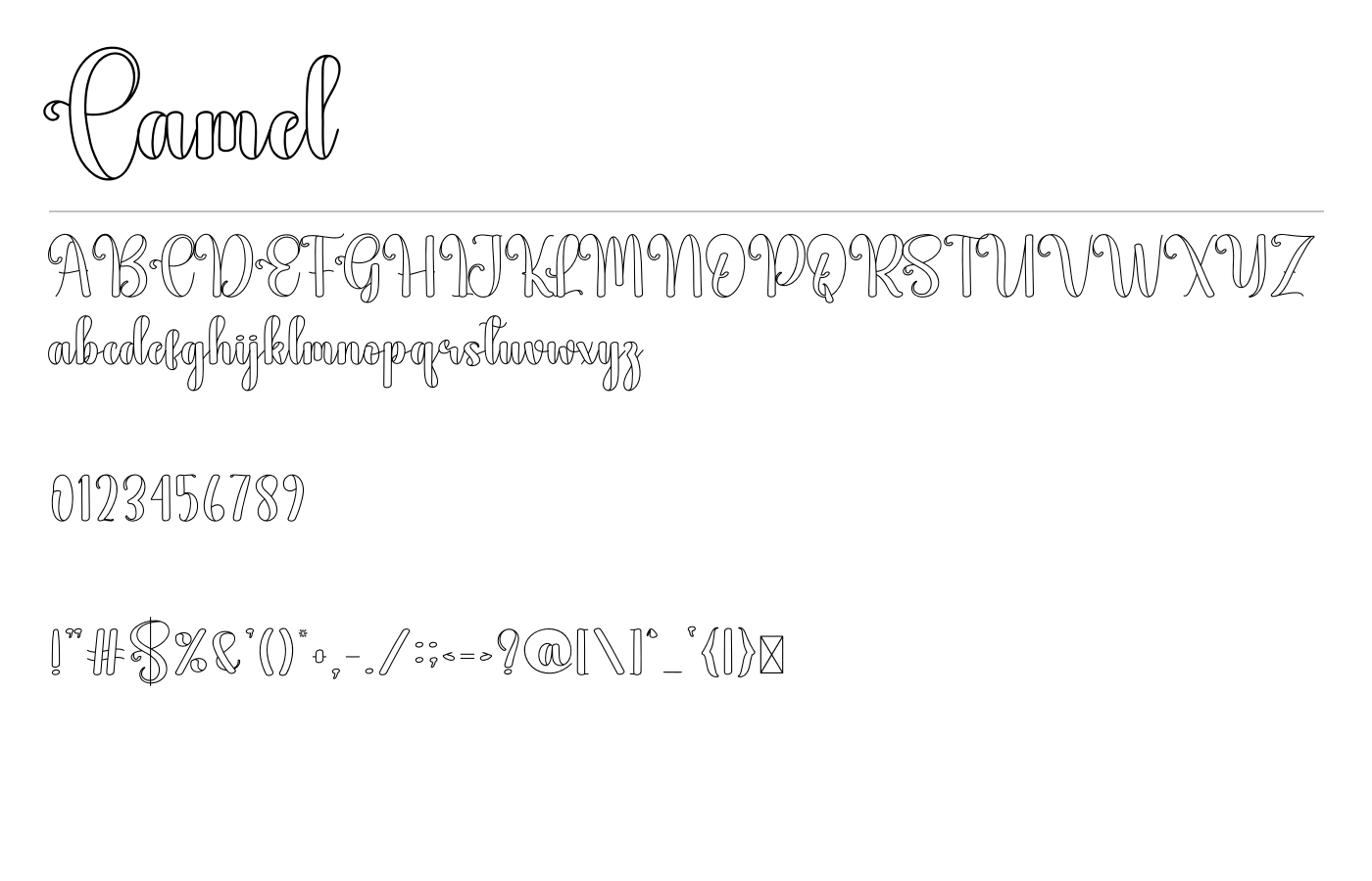 Camel Font preview