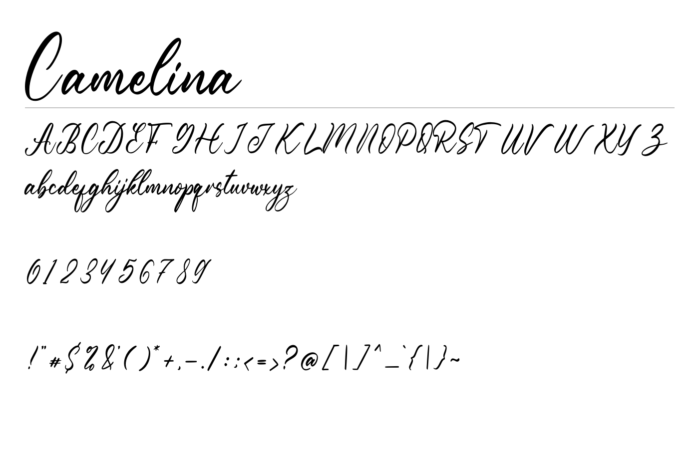 Camelina Font preview