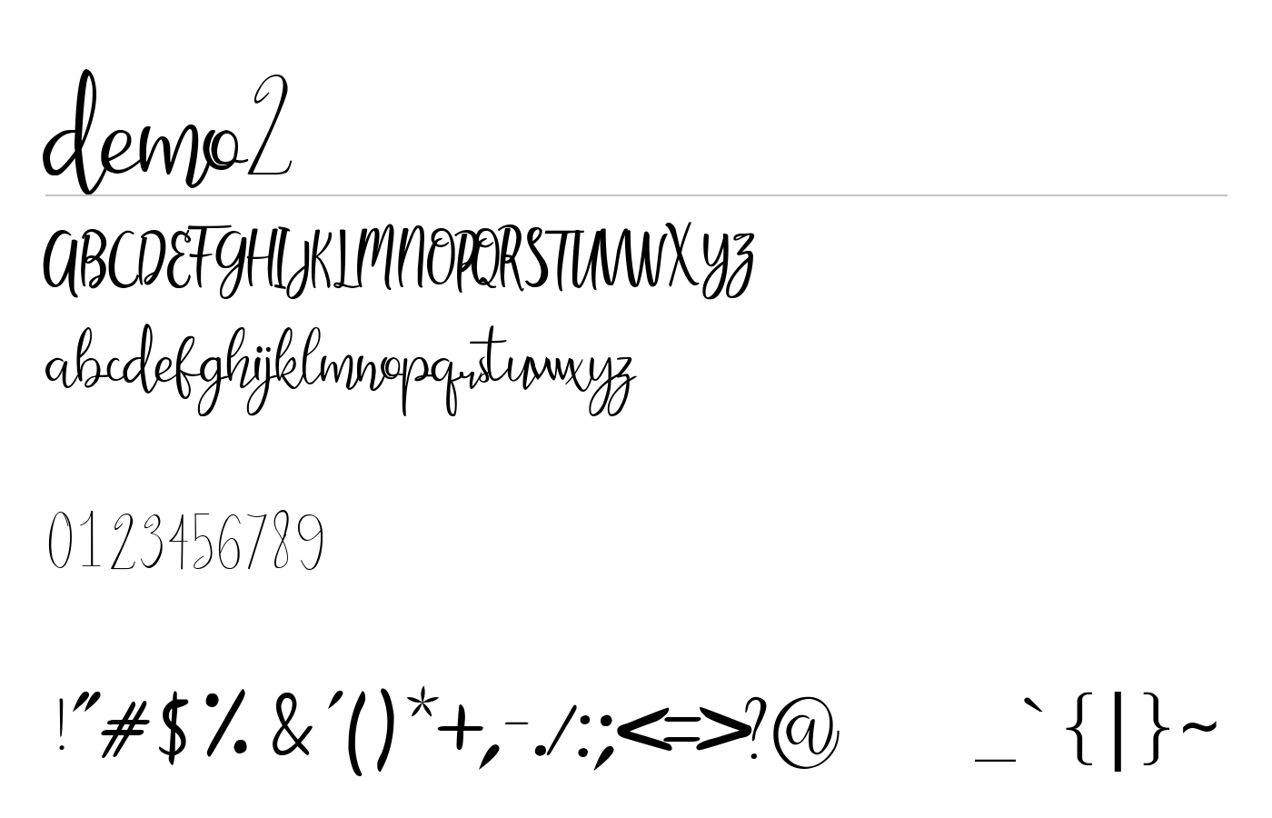 Camellia Font preview
