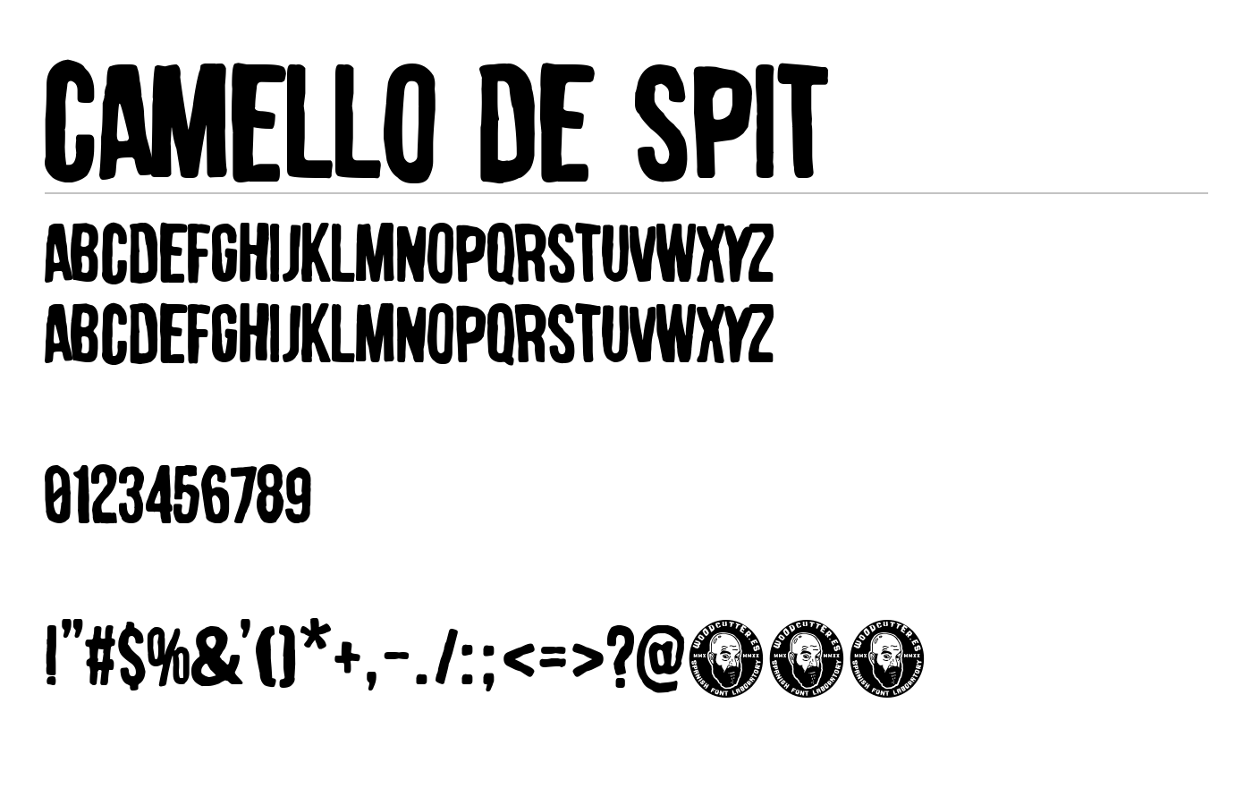 camello de spit Font preview