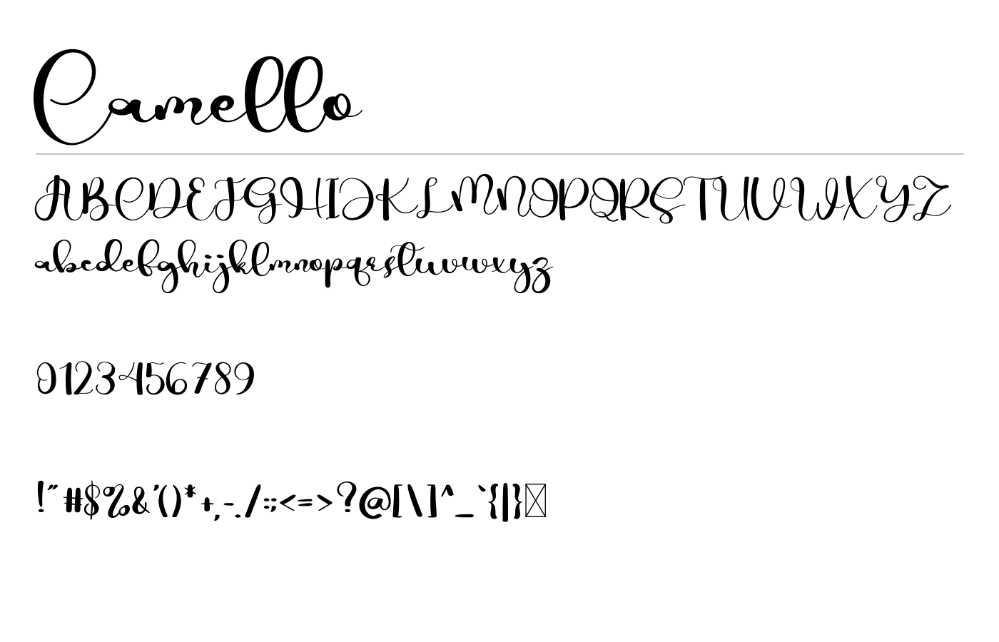 Camello Font preview