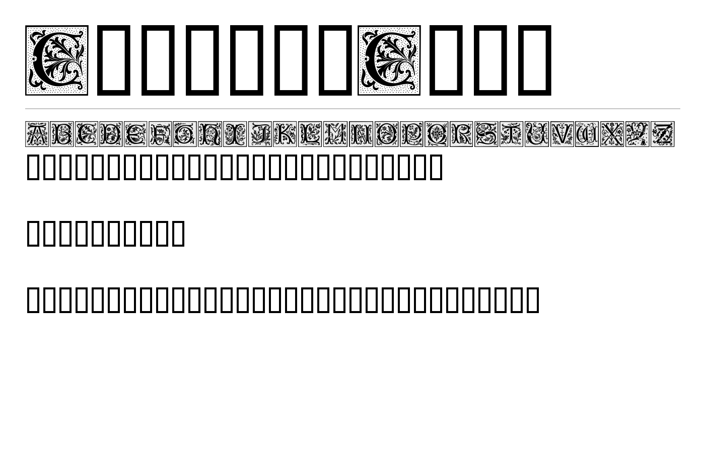 CamelotCaps Font preview