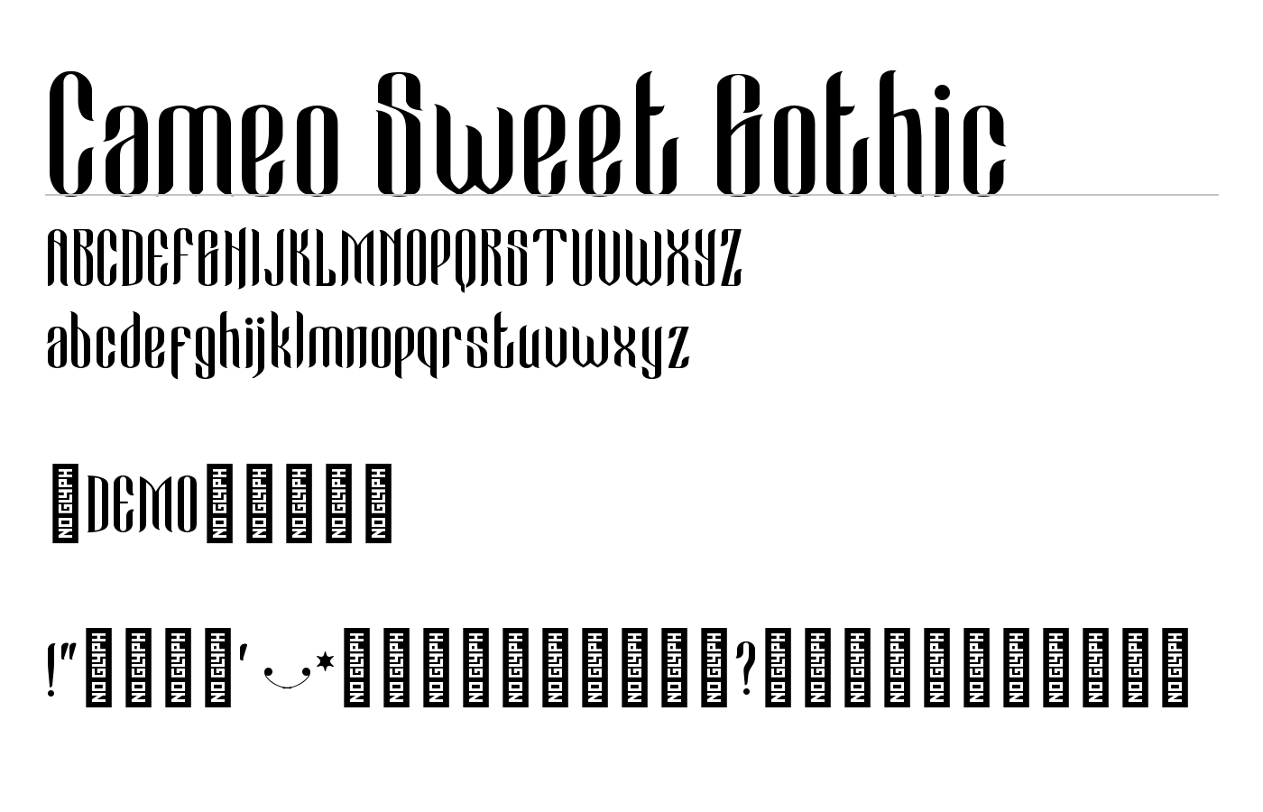 Cameo Sweet Gothic Font preview