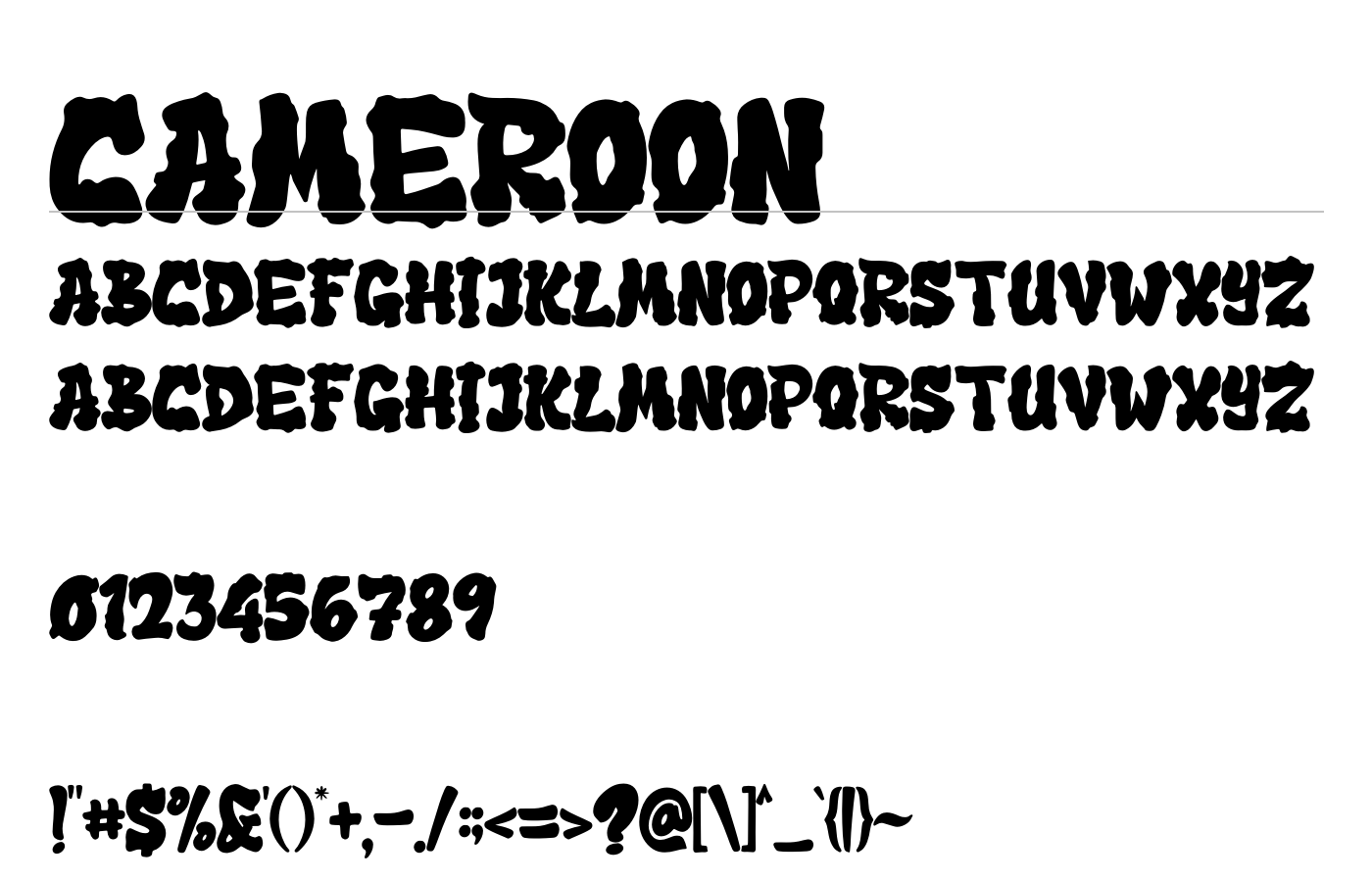 Cameroon Font preview