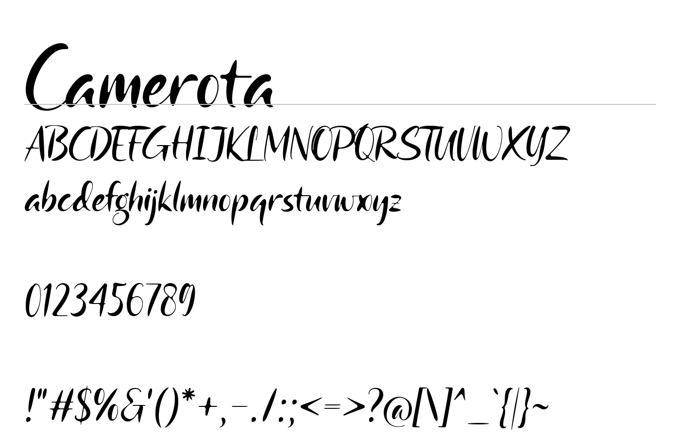 Camerota Font preview