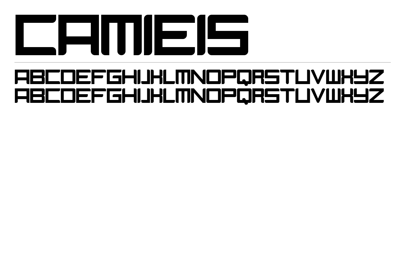 Camieis Font preview