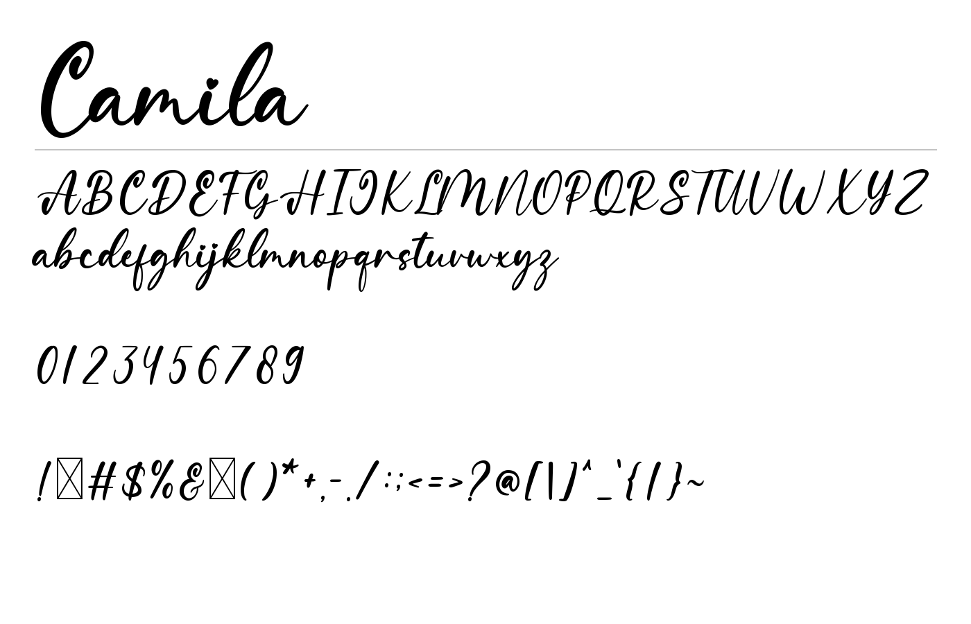 Camila Font preview