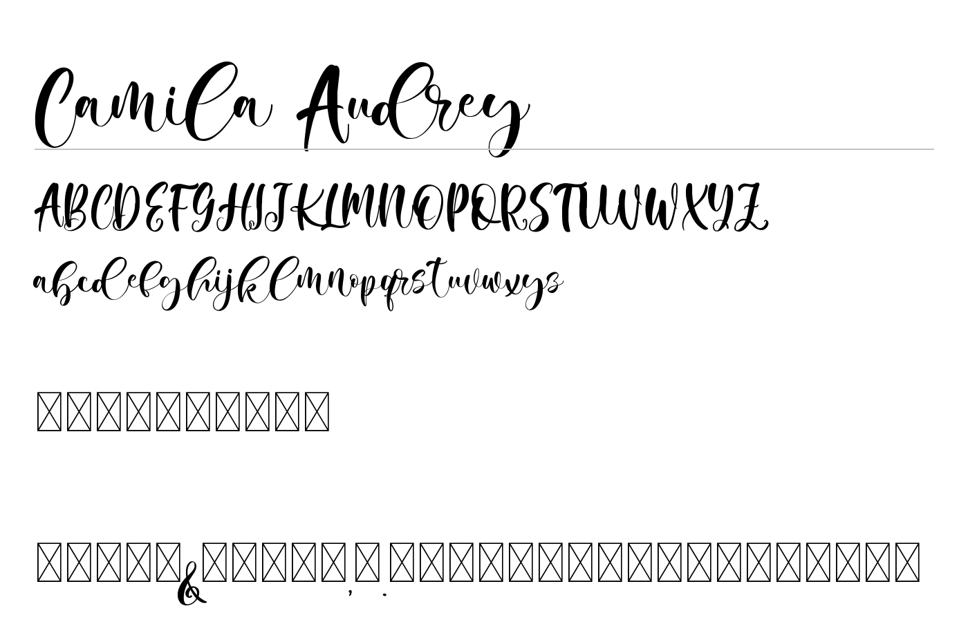 Camila Audrey Font preview