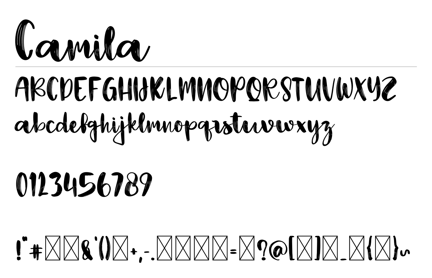Camila Font preview
