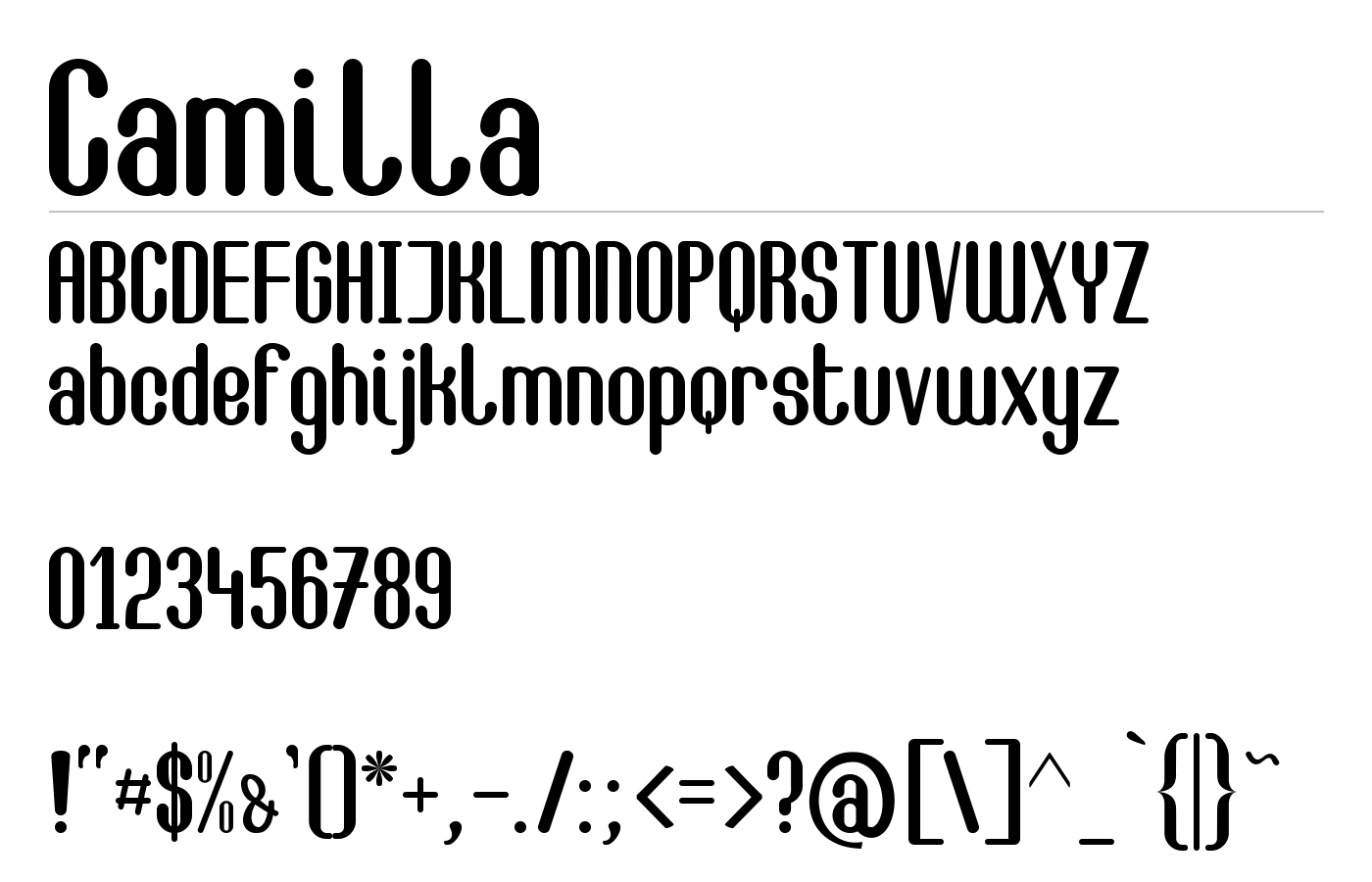 Camilla Font preview