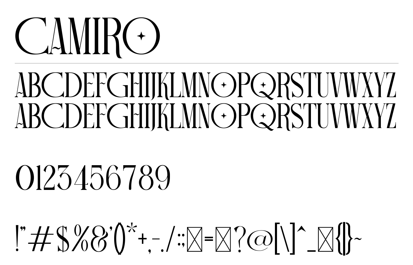 Camiro Font preview