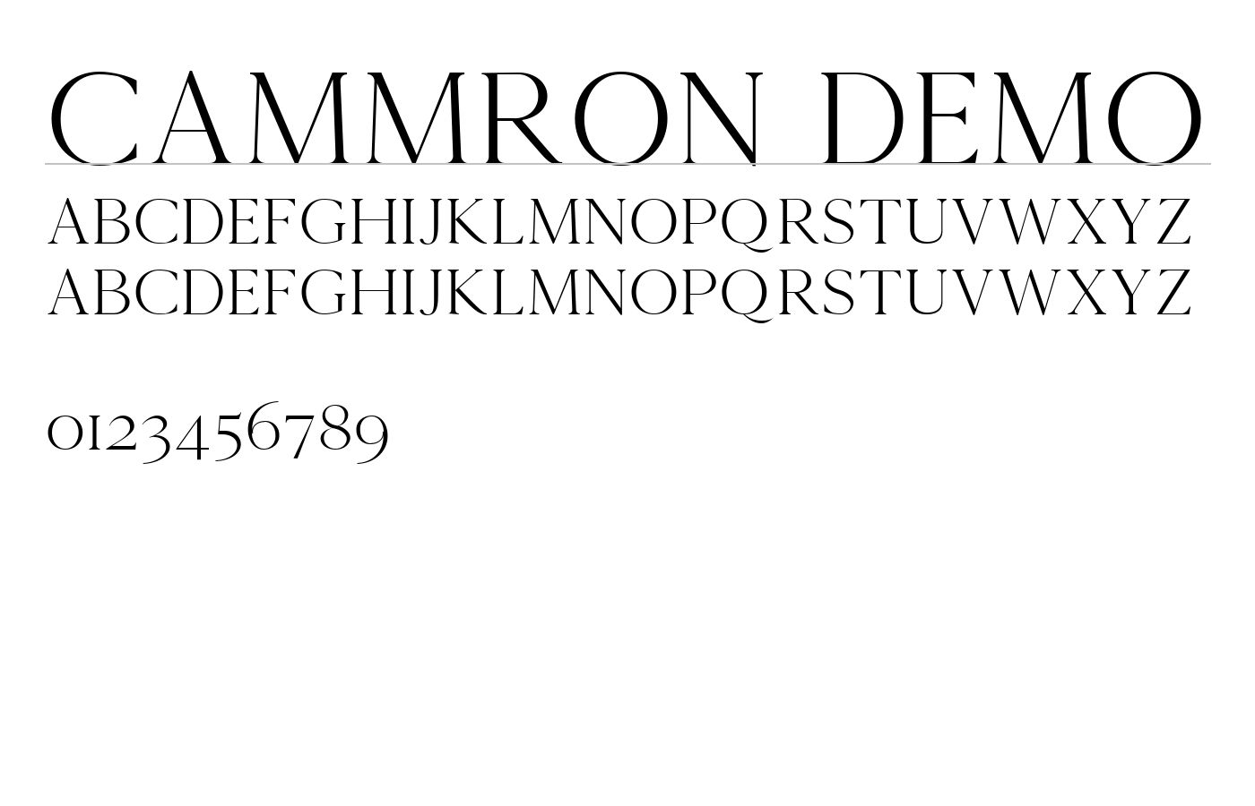 Cammron Font preview