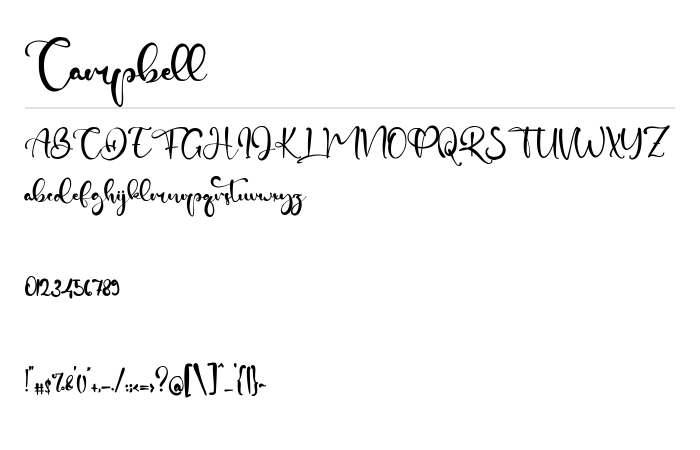 Campbell Font preview