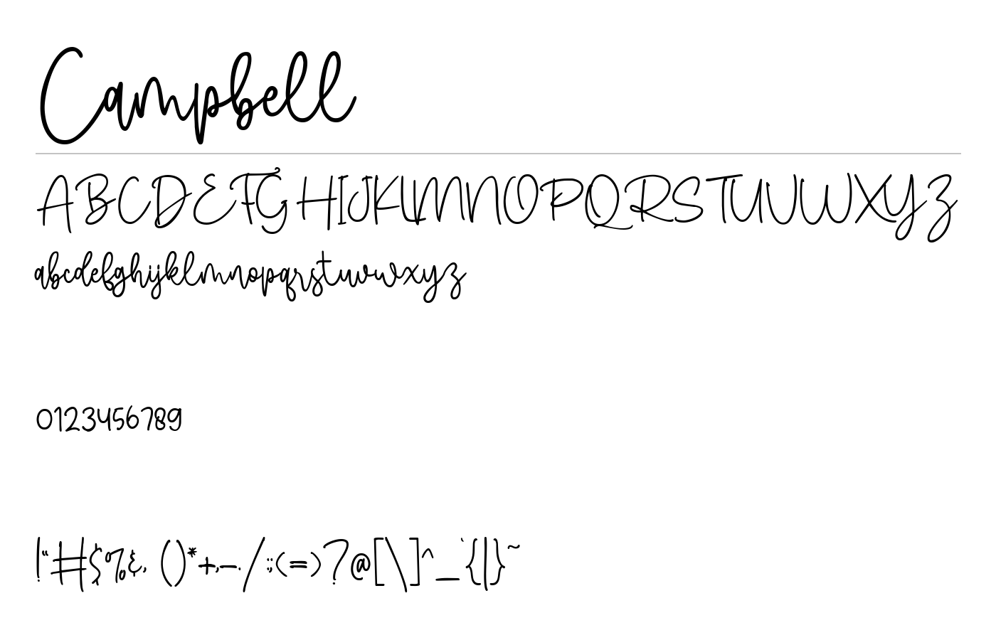 Campbell Font preview