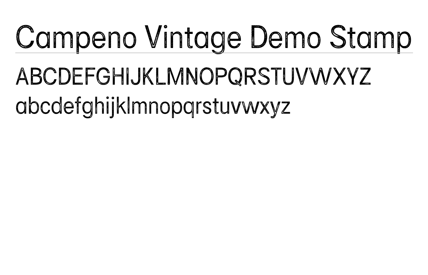 Campeno Vintage Demo Font preview