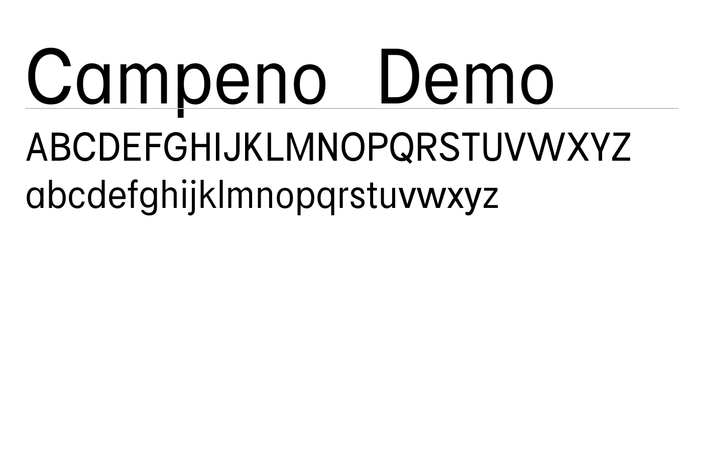 Campeno Demo Font preview