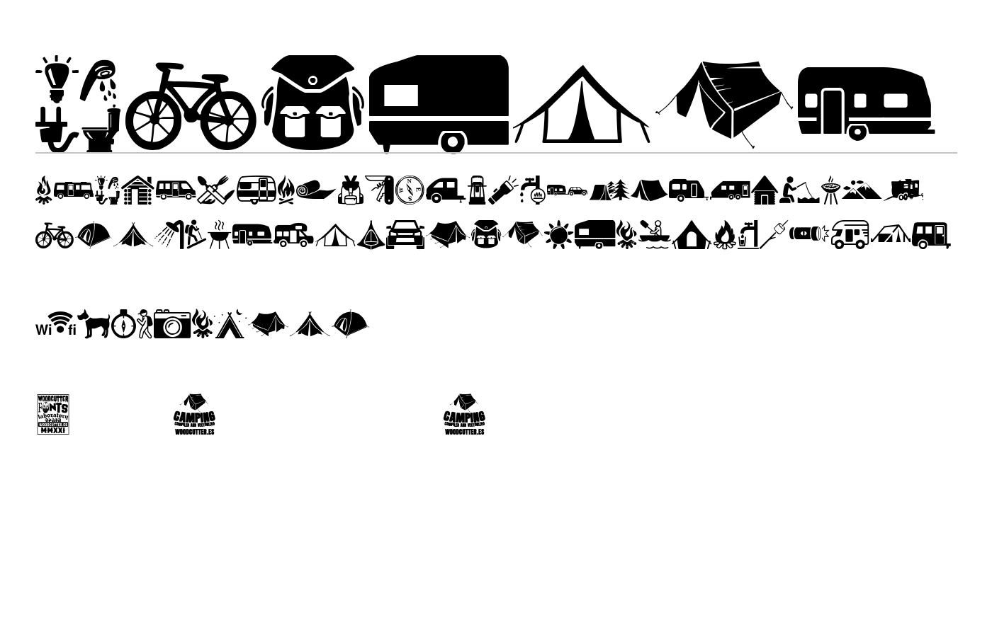 Camping Font preview