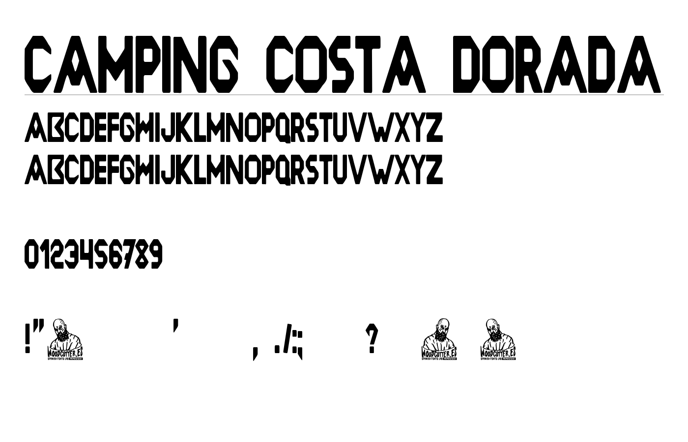 Camping Costa Dorada Font preview