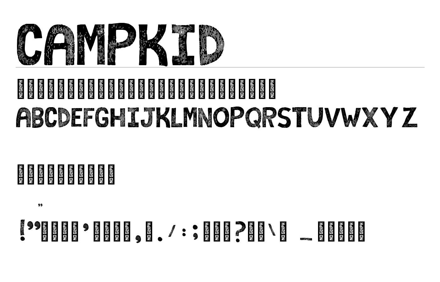campkid Font preview