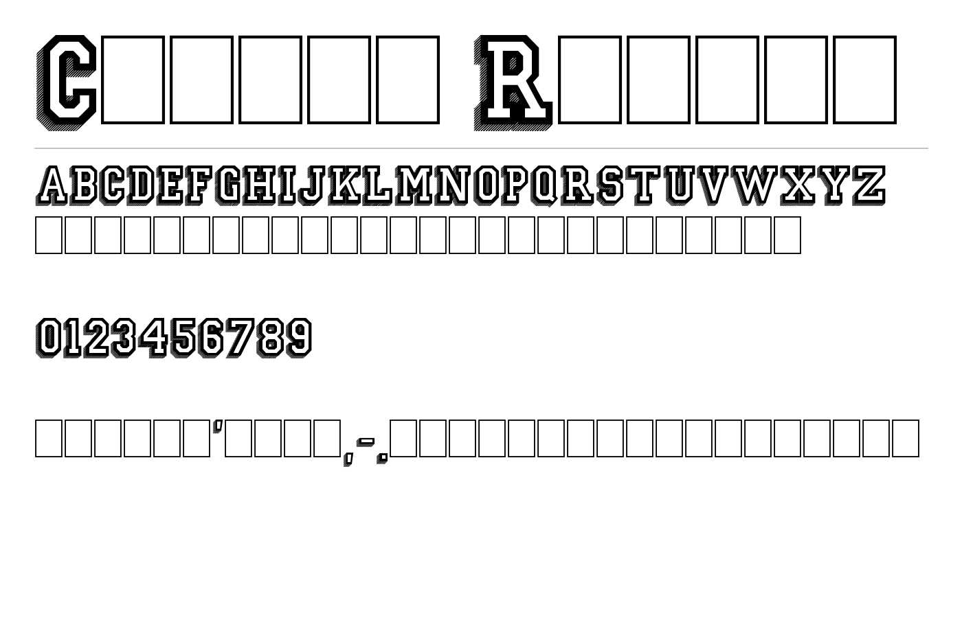 Campus Relief Font preview