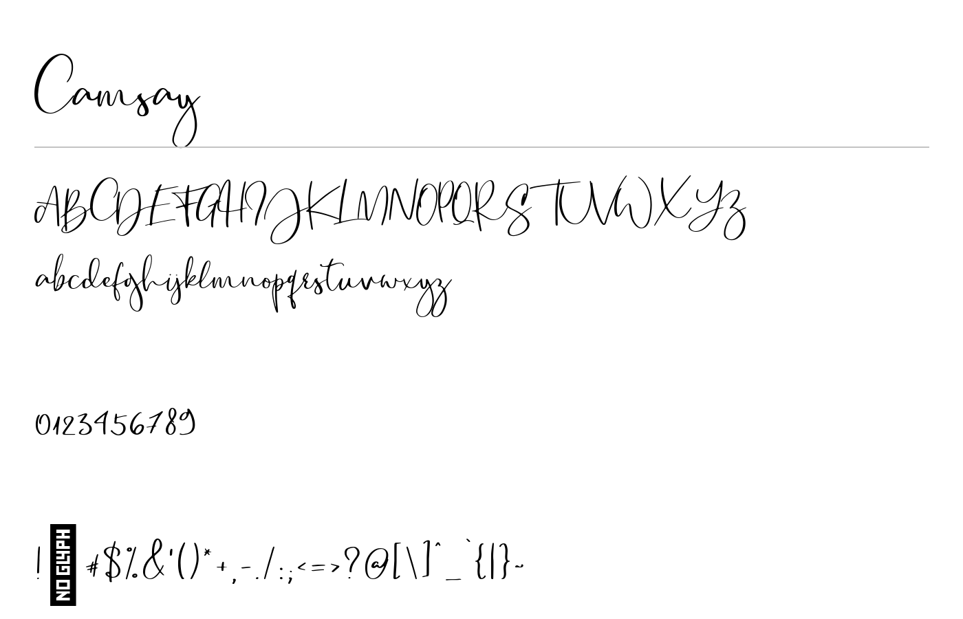 Camsay Script Font preview