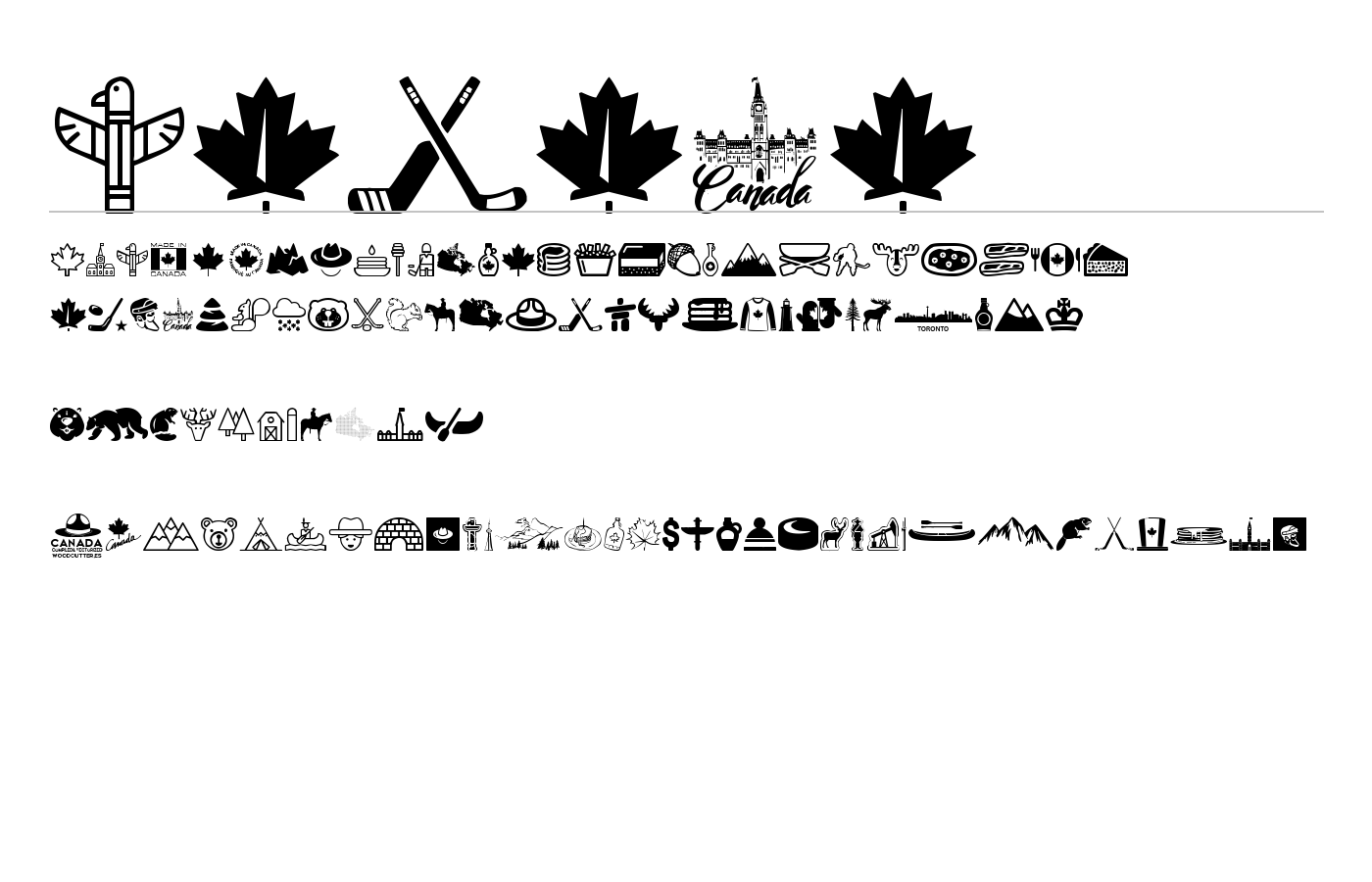 Canada Font preview