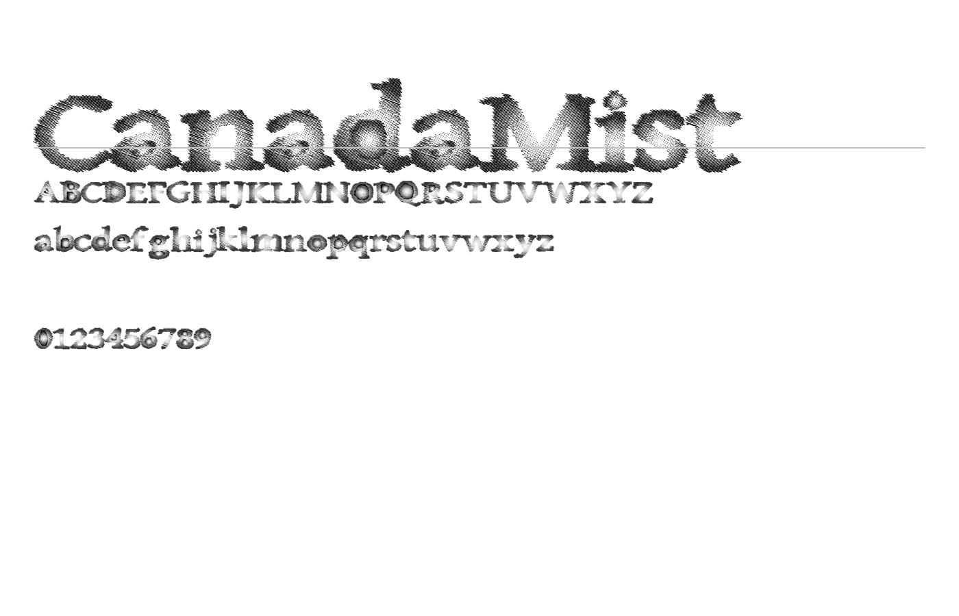 CanadaMist Font preview