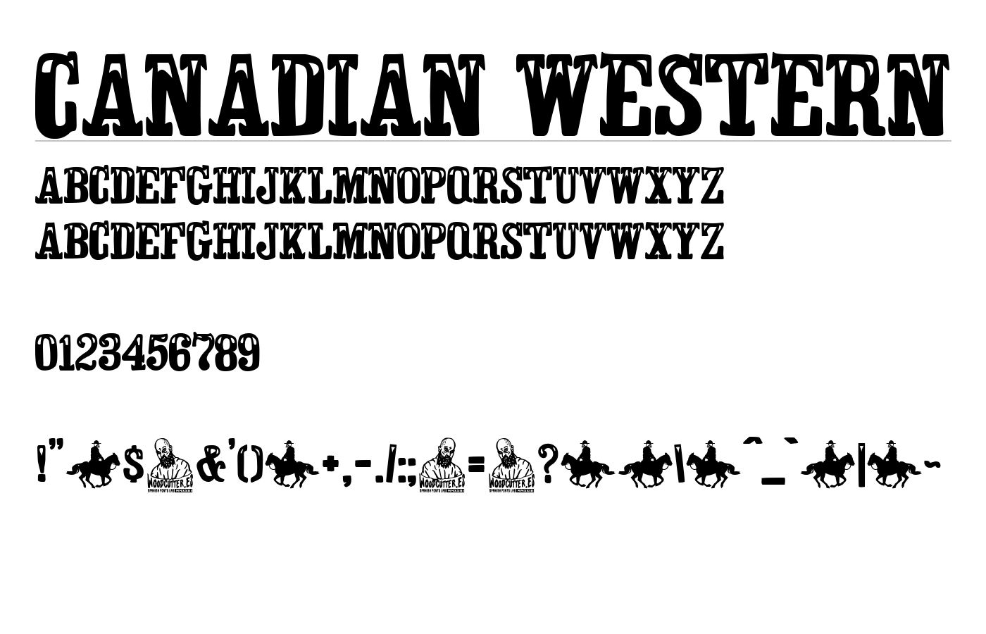 Canadian Western Font preview
