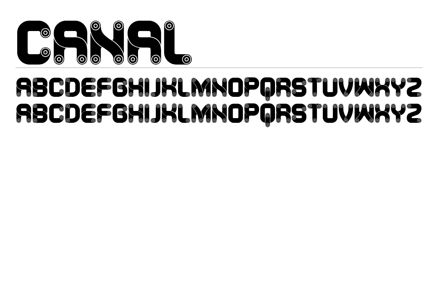 Canal Font preview