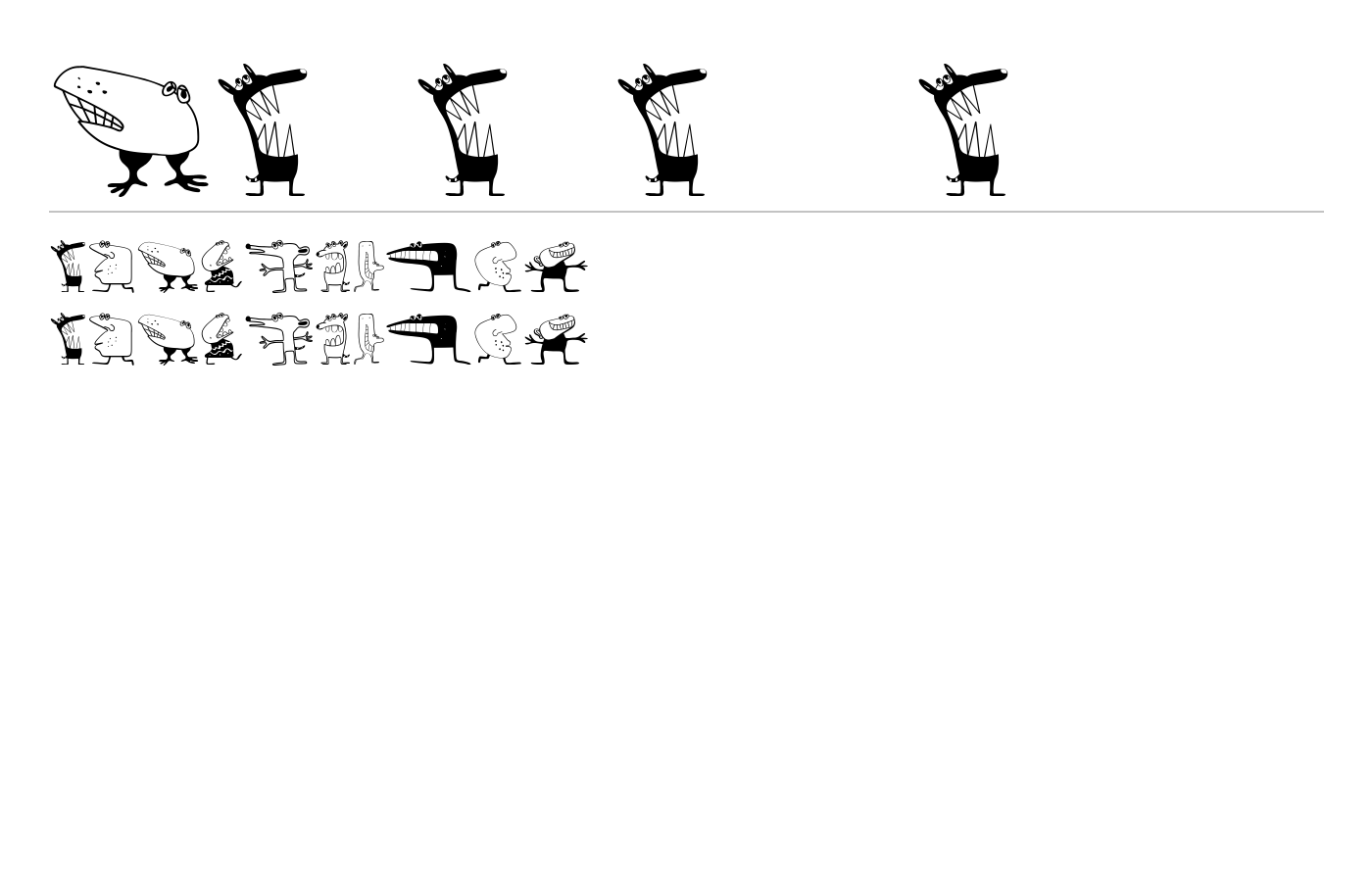 Canavarlar Font preview