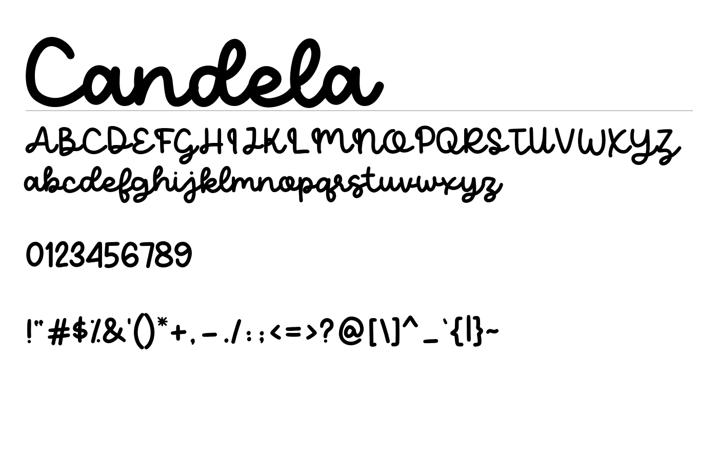 Candela Font preview