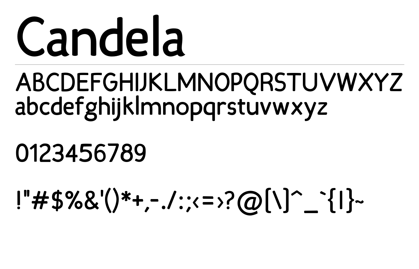 Candela Font preview
