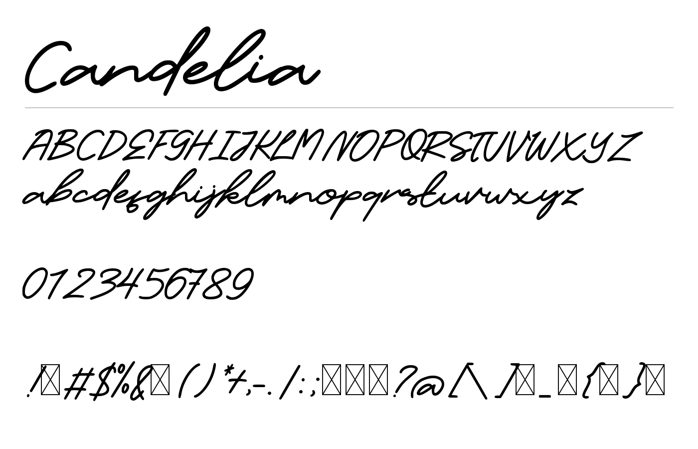 Candelia Font preview