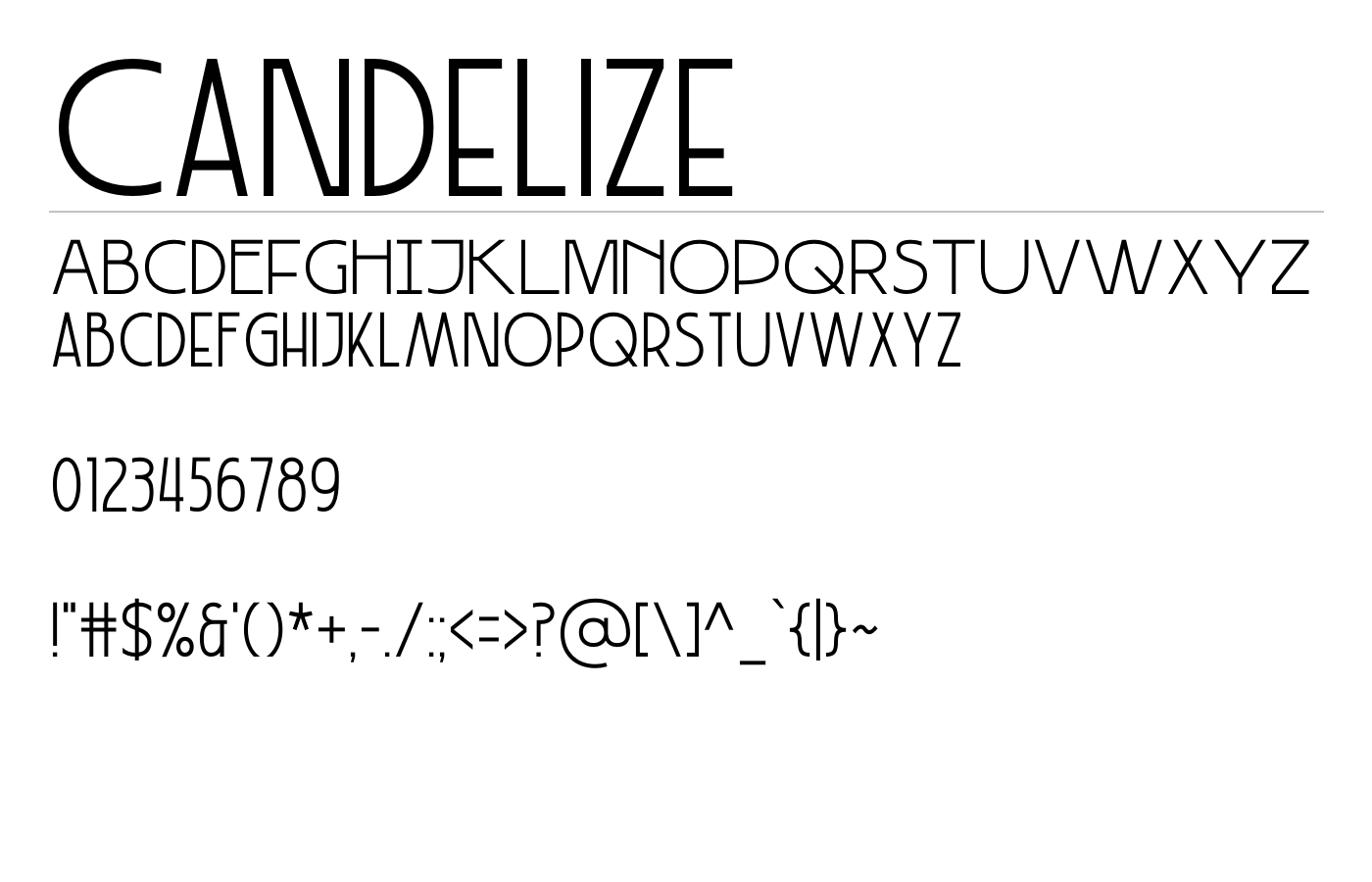 Candelize Font preview