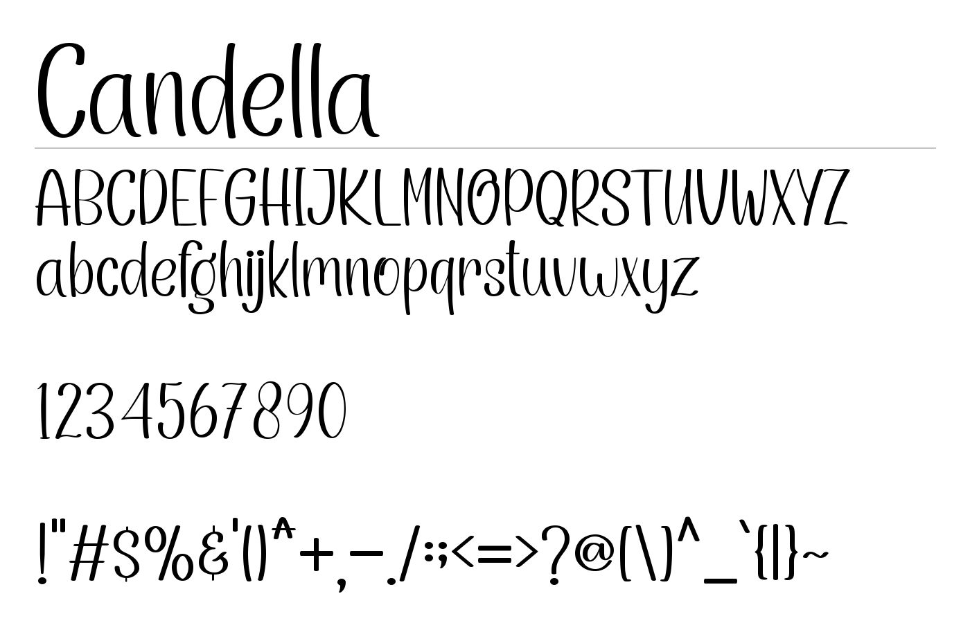 Candella Font preview