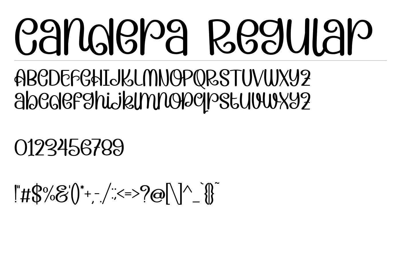 Candera Font preview