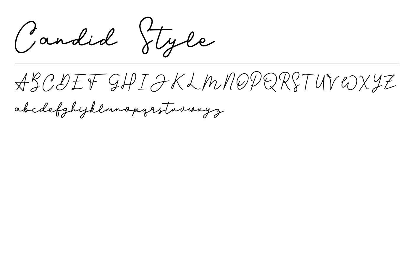 Candid Style Font preview