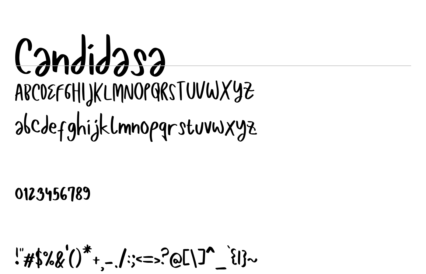 Candidasa Font preview