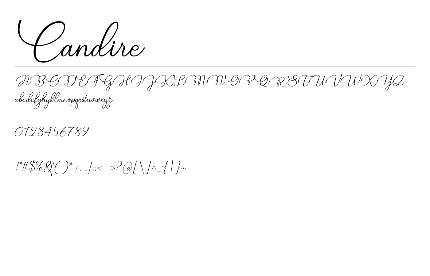 Candire Font preview