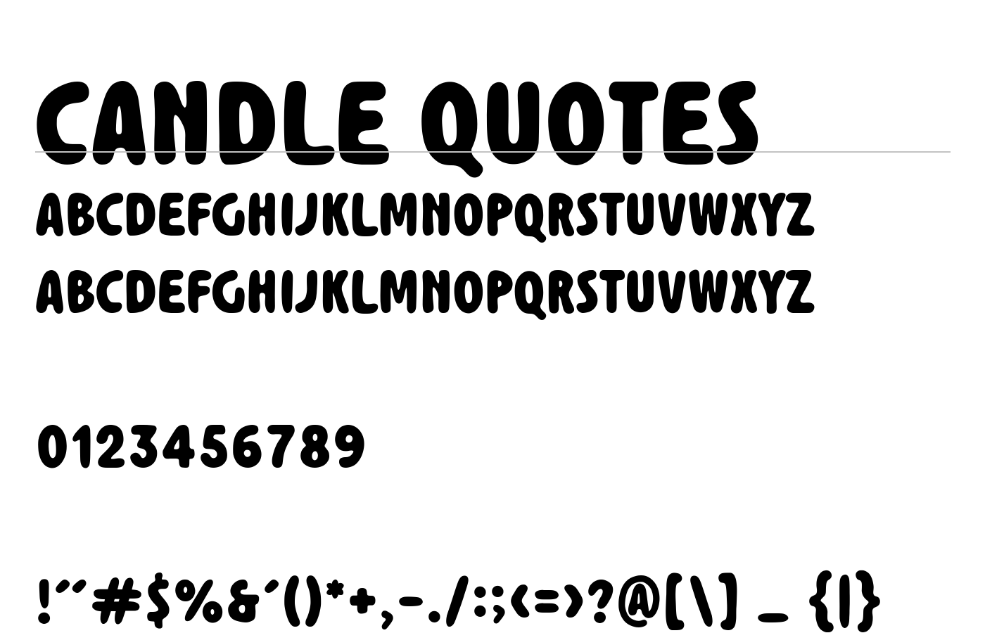 Candle Quotes Font preview