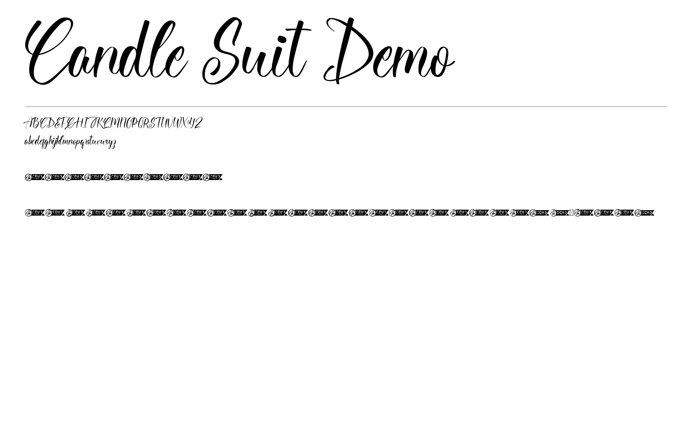 Candle Suit Demo Font preview