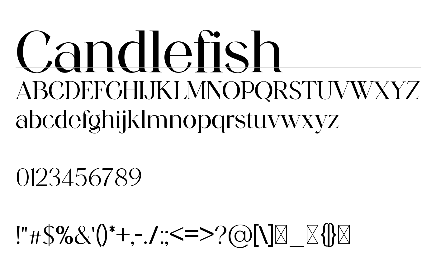 Candlefish Font preview