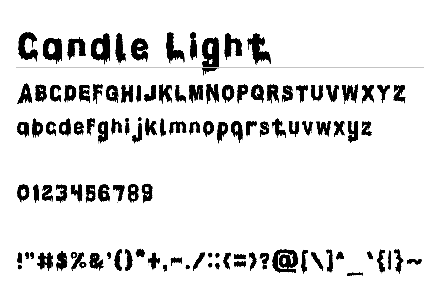 Candle Light Font preview