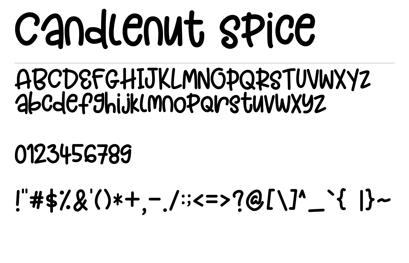 Candlenut Spice Font preview