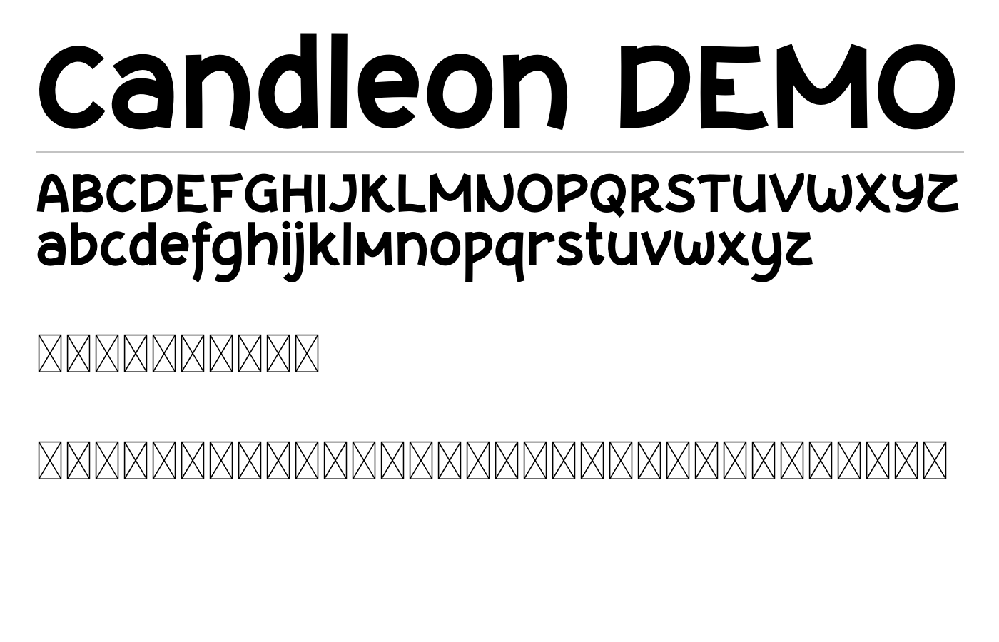 Candleon DEMO Font preview
