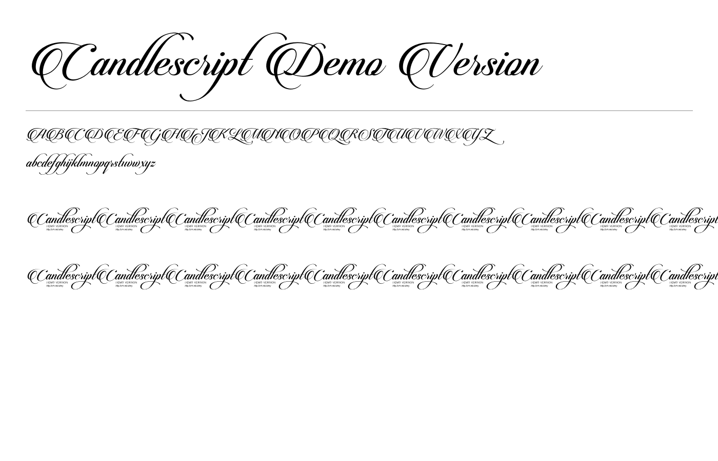 Candlescript Demo Version Font preview