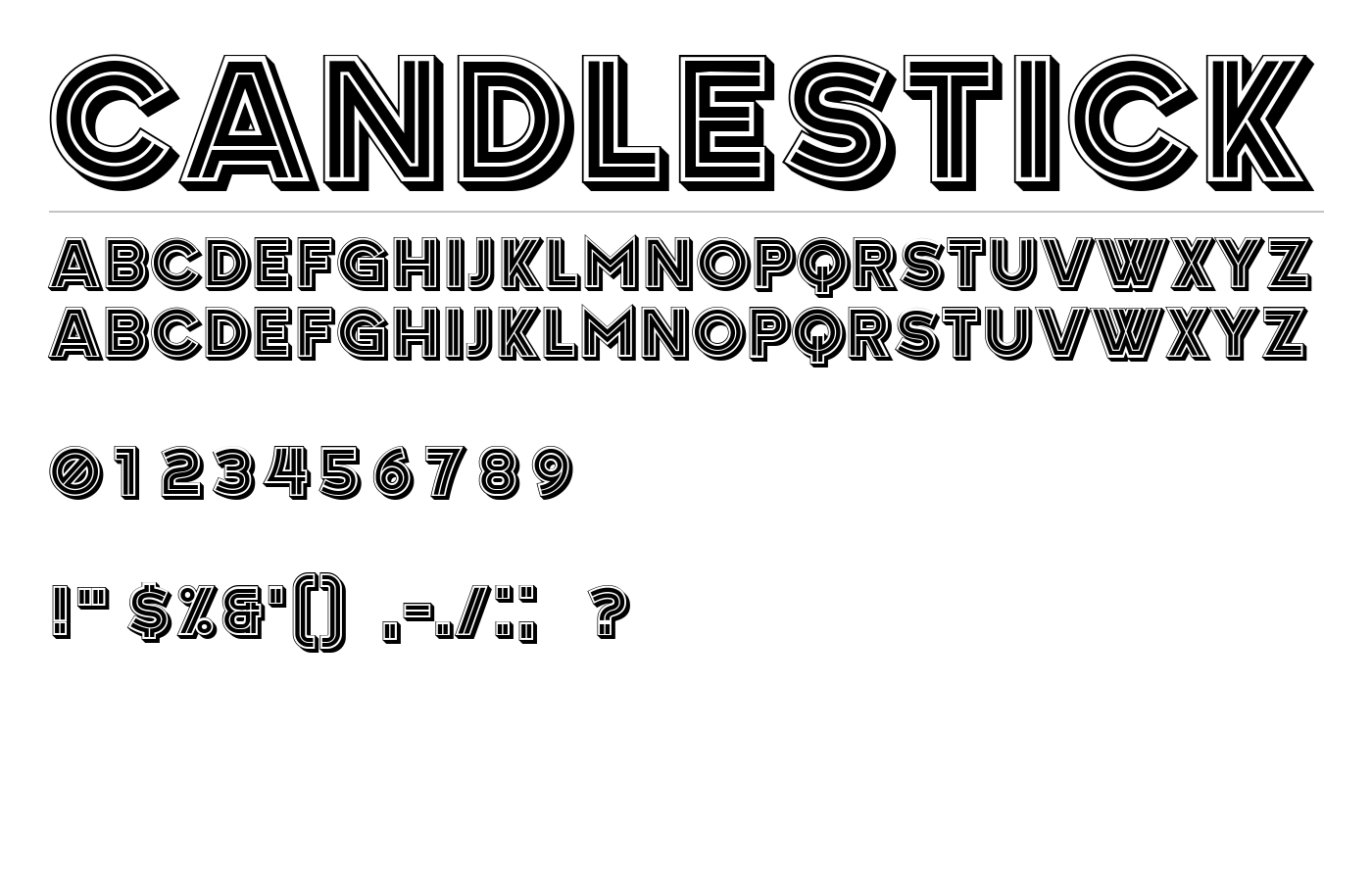Candlestick Font preview