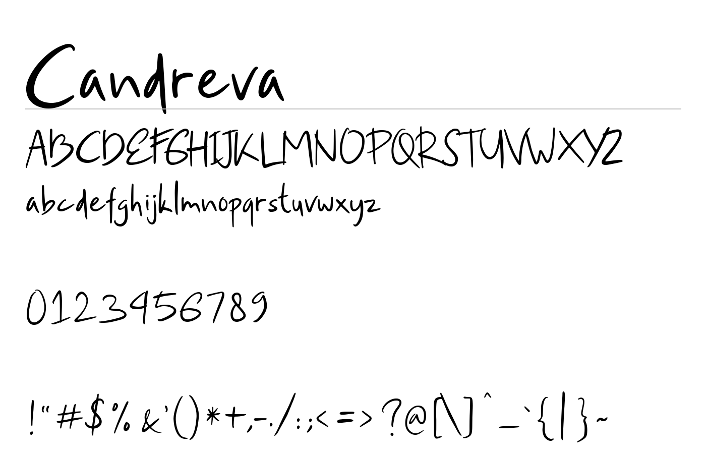 Candreva Font preview