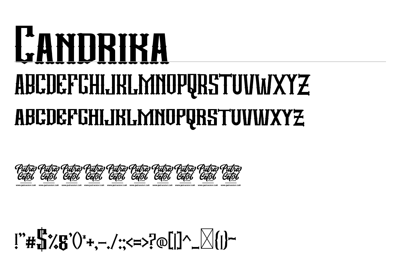 Candrika Font preview